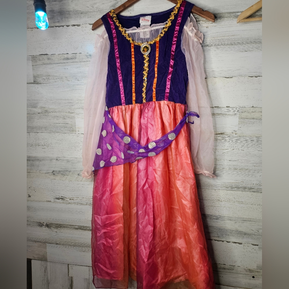 Disney Vintage Esmeralda Costume Dress Scarf Hunchback Notre Dame Child L 10/12